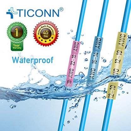 TICONN 200PCS Heat Shrink Butt Connectors, Crimp Wire Connectors Kit - size: Mix 200 PCS