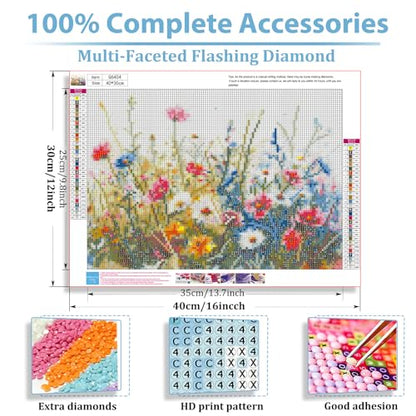 hkejoi Flower Diamond Painting Kits, Diamond Art Kits for Adults 12x16 Inch - color: Style 22