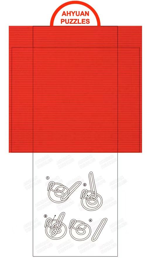 AHYUAN 24 Packs Large Metal Wire Puzzles Brain Teaser IQ Puzzles with Individual Solution Paper Box Gift Package Educational Puzzle Games Fidget Toys Magic Trick Toy Party Favors for Kids Adults