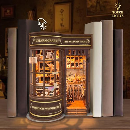 DIY Book Nook Kit for Adults 3D Wooden Puzzle Magic Booknook - color: Sq-51