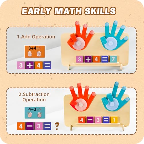 Preschool Learning Toys for Toddlers 3+ Years, Number Counting Block Toy