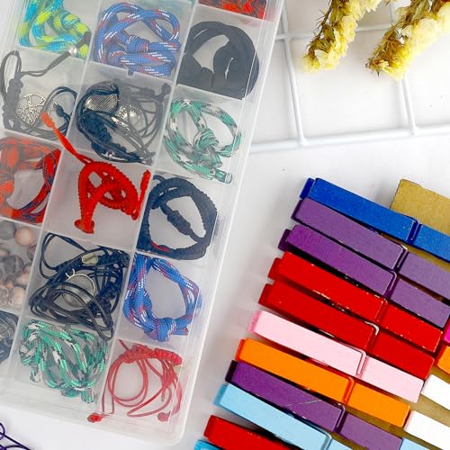 OALCQ 24 Grids 36 Grids 2 Pcs Bead Organizer Box Tackle Box Organizers and Storage Rock Collection Storage Boxes - size: 24 and 36 grids 2 pcs