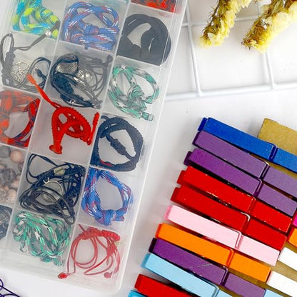 OALCQ 24 Grids 36 Grids 2 Pcs Bead Organizer Box Tackle Box Organizers and Storage Rock Collection Storage Boxes - size: 24 and 36 grids 2 pcs