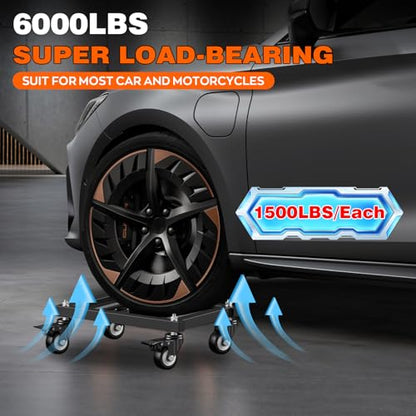 Heavy Duty Car Wheel Dolly, Car Dolly Set 2 Pack, Portable Moving Dolly for Motorcycles, Boats,Cars, ATV, SUV, etc.