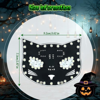 Halloween Black Cat Soldering Project, ICSTATION DIY Touch Control LED Cat Soldering Training Kit With 3 Lighting Modes Brightness Adjustment Soldering Practice Kit for Adults College Education