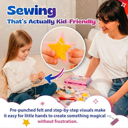 Pinwheel Crafts Fairytale Sewing Kit for Kids Ages 5-12, Learn to Sew - color: Fairytale