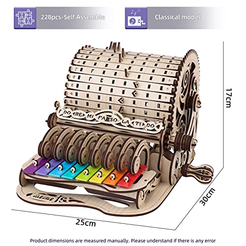 3D Wooden Puzzles Music Box Mechanical Model Kit DIY Crafts Gift for Adults