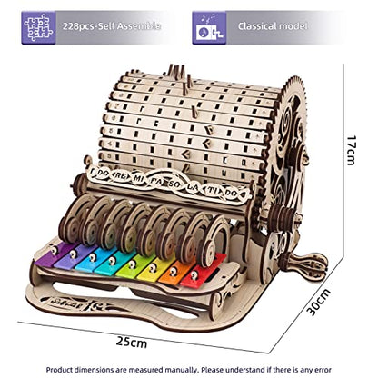 3D Wooden Puzzles Music Box Mechanical Model Kit DIY Crafts Gift for Adults