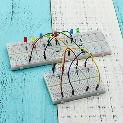 4PCS Breadboards Kit Include 2PCS 830 Point 2PCS 400 Point Solderless Breadboards for Proto Shield Distribution Connecting Blocks