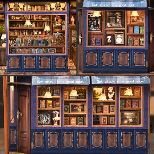 TOYQI Book Nook Kit, DIY Miniature Dollhouse Kit for Adults and Teens - color: Notting Hill Stories