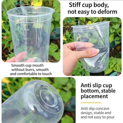 6 Pack Clear Hydroponic Nursery Pots with Humidity Dome for Seed Starting - color: Transparent-6 Pack