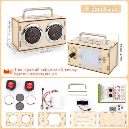 DIY Bluetooth Speaker Kit for Kids 8-10 - STEM Kits Science Project Toys - color: Chrome