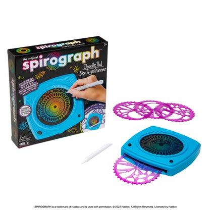 Spirograph Doodle Pad– Arts and Crafts, Scratch Art, LCD Writing Tablet for Kids, Kids Toys, Art Supplies, Drawing Kit, Spiral Art, Double-Sides Stylus, Build-in Storage, Stencils Included, Ages 5+ - style: Doodle Pad