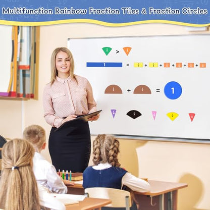 Magnetic Fraction Tiles & Fraction Circles Set-Fraction Manipulatives