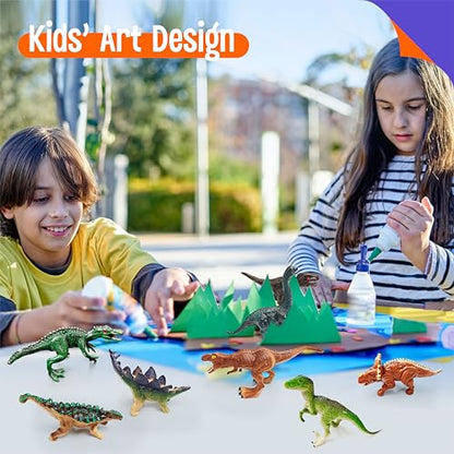 12 Dinosaur Figurines for Kids, Plastic Animal Toys Tiny Portable Dinosaur Figures Playset Montessori Toy Educational Game for Homeschool Preschool Toddler Kids - style: Dinosaurs (excluding cards)