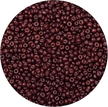 2000pcs Brown Red Glass Seed Beads Bulk -Small Pony, Waist & Spacer Beads for Bracelet, Necklace & Jewelry Making, DIY Craft Projects(4mm 6/0) - color: Brown Red, size: 4mm