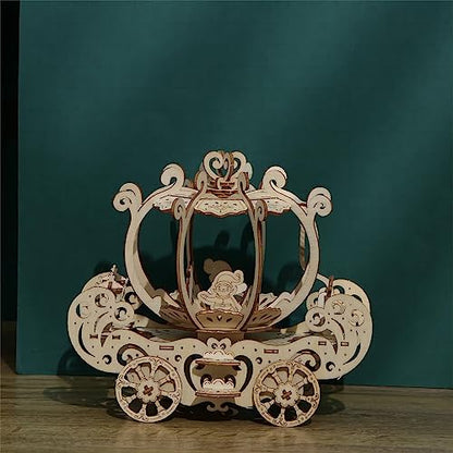 3D Wooden Puzzles Pumpkin Cart Model Kits, Brainteaser and Puzzle for Christmas/Birthday,Gifts for Adults and Teens to Build CombinationPumpkin Cart - style: Pumpkin Cart