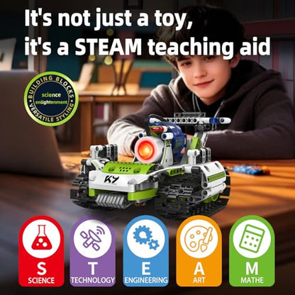 Robot Building Toys with Remote Control, STEM Christmas Birthday Gifts for Kids Boys Ages 8-13, 5 in 1 Science Kit Robotic Models with 337 Pieces - style: 01