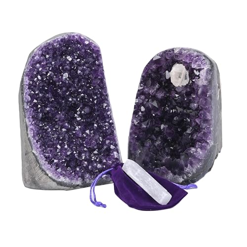Premium Natural Amethyst Crystals Geode 6 to 7 lbs Healing Crystal Stones - size: 6 pound - 7 pound