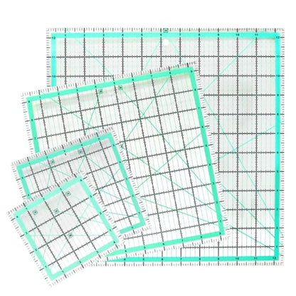 MANUFORE Quilting Ruler 4-Piece Square Sewing Acrylic Ruler Quilting Tools - style: 4pcs Square IN