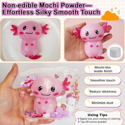 FUNSHOWCASE Taba Squishy Maker Big Axolotl Silicone Mold Gel Kits Pack - color: Axolotl