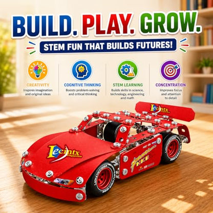 Metal Model Car Kit, Racing Car - color: Red