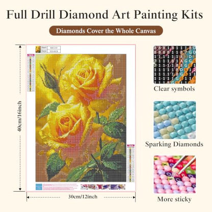 CSZPPQAF Diamond Art Kits for Adults,Flower Diamond Painting Kit - color: KM1239-1