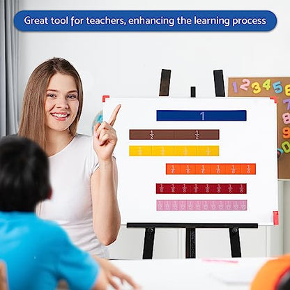 Montessori Math Magnetic Tiles Classroom Essentials Foam Tiles for Kids to Learn Fraction Equivalence and Math manipulatives Great Learning Resources for The Homeschool Curriculum