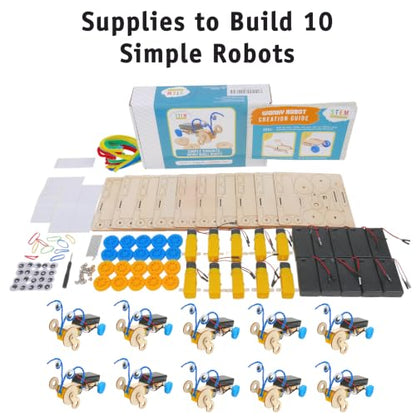 Wonky Wheels Robot Kit, 10-Pack – Simple Circuits STEM Project, Ages 8+