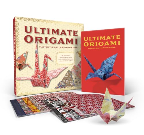 The Ultimate Origami Kit: Master the Art of Paper Folding - Includes: Instruction Book, 100 Pieces of Double Sided Origami Paper