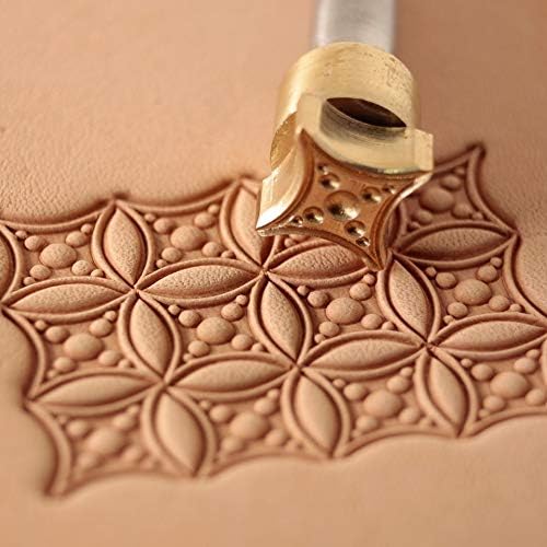 DandS ltd Leather Stamp Tool, Geometric, Professional Steel Craft Tool for Leatherworking, Embossing, Carving & Stamping Leather Projects, Belts & DIY Projects Compatible with Mallet #417