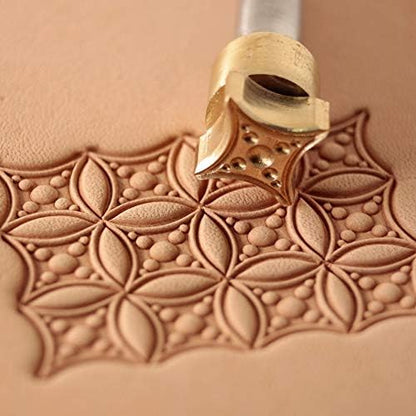 DandS ltd Leather Stamp Tool, Geometric, Professional Steel Craft Tool for Leatherworking, Embossing, Carving & Stamping Leather Projects, Belts & DIY Projects Compatible with Mallet #417