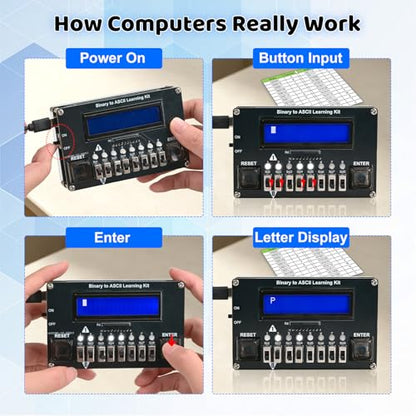 PEMENOL DIY Binary ASCII Code Transmitter Soldering Practice Kit