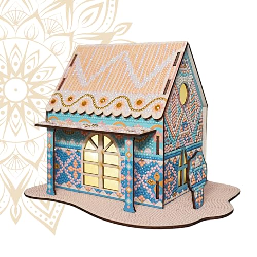 Party Ready 3D Diamond Painting Kit - Mandala Cabin Tapestry DIY Craft Set, Premium Full Drill Diamond Art Kit for Home Decor - style: Mandala Cabin
