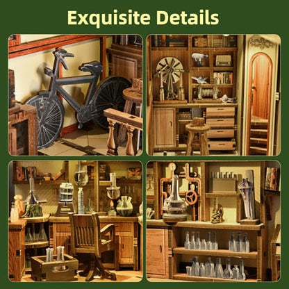 CCCDF Book Nook Kit, The Radium Lady DIY Miniature House with LED - color: The Radium Lady
