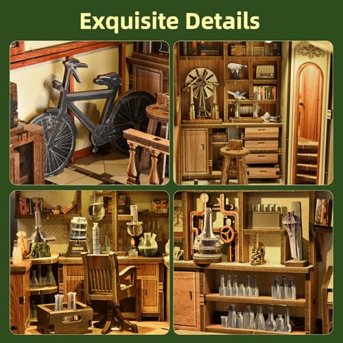 CCCDF Book Nook Kit, The Radium Lady DIY Miniature House with LED - color: The Radium Lady