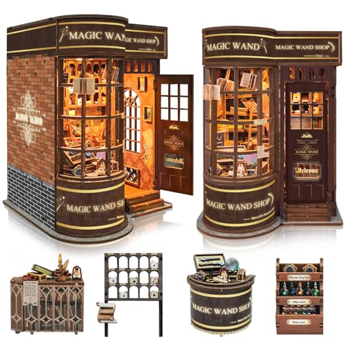 BELEEV Book Nook Kit for Adult and Teens,3D Wooden Puzzle(Magic Wand Store) - color: Magic Wand Store