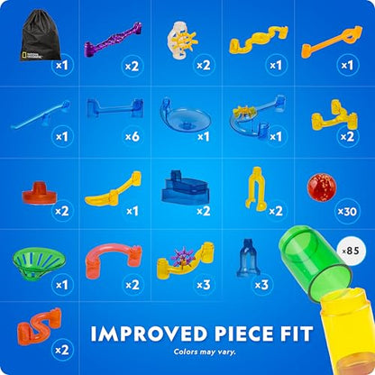 National Geographic Glow Marble Run 150-Piece Building Set for Kids - style: 150-Piece Glowing Set