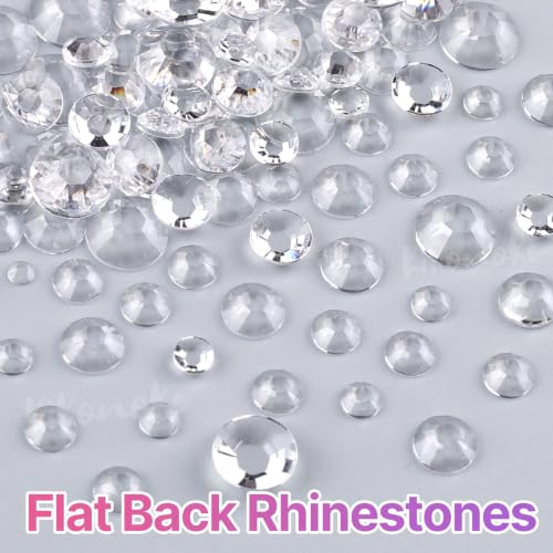 33000Pcs Clear Transparent Resin Rhinestones for Bedazzling Kit - color: Crystal 2-6mm