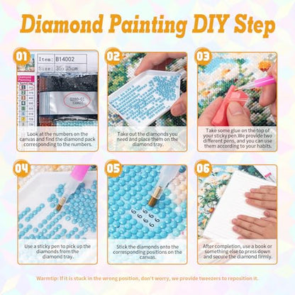 Jellyfish Diamond Art Kits for Adults Beginners 12x16 in, DIY Craft Gift - color: DP-US10