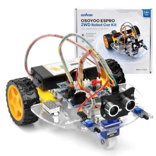 OSOYOO Espro 2WD Robot Car Kit for Arduino ESP32 STEM Learning w/Tutorials