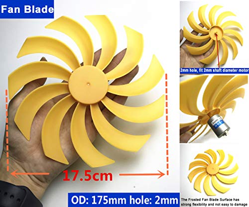 Small Wind Turbine Generator Micro DC Motor Fan Blade Model LED Light Kit
