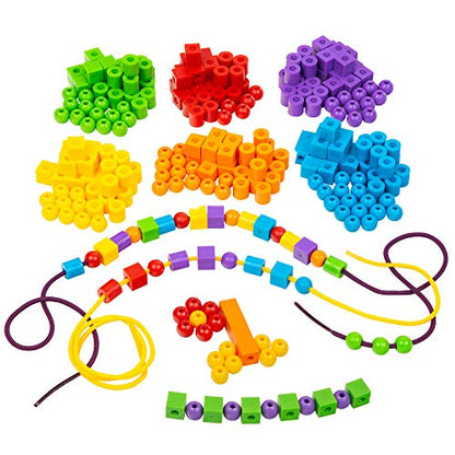 Kids First Math: Lacing Beads Math Kit w/Activity Cards | Develop Skills in Counting, Sorting, Sequencing, Pattern Recognition | Visual Hands-on Math for at-Home or Classroom Learning, Ages 3+