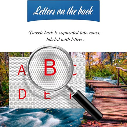 Jigsaw Puzzles for Adults, 2 Pack Puzzles for Adults 1000 Pieces, Yosemite National Park & Wooden Long Bridge in Plitvice National Park, Gifts for Women &Mom - color: Yosemite National & Wooden Long Bridge