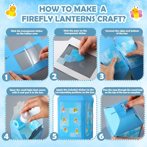 Simgoing 12 Sets Firefly Crafts Camping Vbs Firefly Tissue Paper Craft Kit - style: Firefly