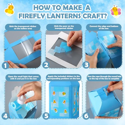 Simgoing 12 Sets Firefly Crafts Camping Vbs Firefly Tissue Paper Craft Kit - style: Firefly