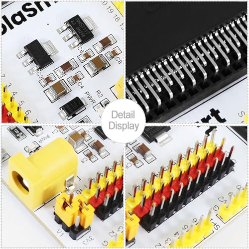 Micro:bit Sensor Expansion Board Breakout Adapter Shield for BBC Micro bit Starter Kit Compatible with microbit V2, V1 Controller Board(Without Microbit)
