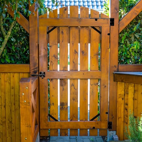 ZENFUN Anti Sag Gate Frame Kit, Gate Corner Bracket, Heavy Duty Brace Gate Hardware with Hinge and Gate, Wooden Fences-No Sag Gate Corner Brace Bracket for Doors, Corral Gates, Wood Windows
