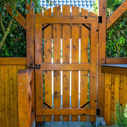 ZENFUN Anti Sag Gate Frame Kit, Gate Corner Bracket, Heavy Duty Brace Gate Hardware with Hinge and Gate, Wooden Fences-No Sag Gate Corner Brace Bracket for Doors, Corral Gates, Wood Windows