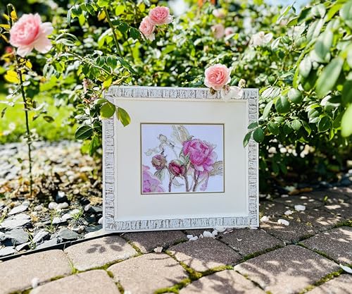 Aine A1009 Peonies. Delight Counted Cross Stitch Kit 7 x 6 in - size: Peonies. Delight